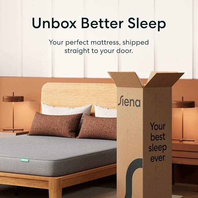 Siena 6" California King Foam Mattress - Medium Firm - 180 Night Trial - Premium Pressure-Relieving Layers - 10 Year Warranty - Mattress in a Box - CertiPUR-US Certified