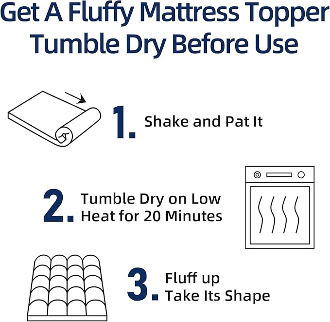 Mattress Topper California King for Back Pain, Extra Thick Mattress Pad Cover, Plush Pillow Top, Deep Elastic Pocket, Black