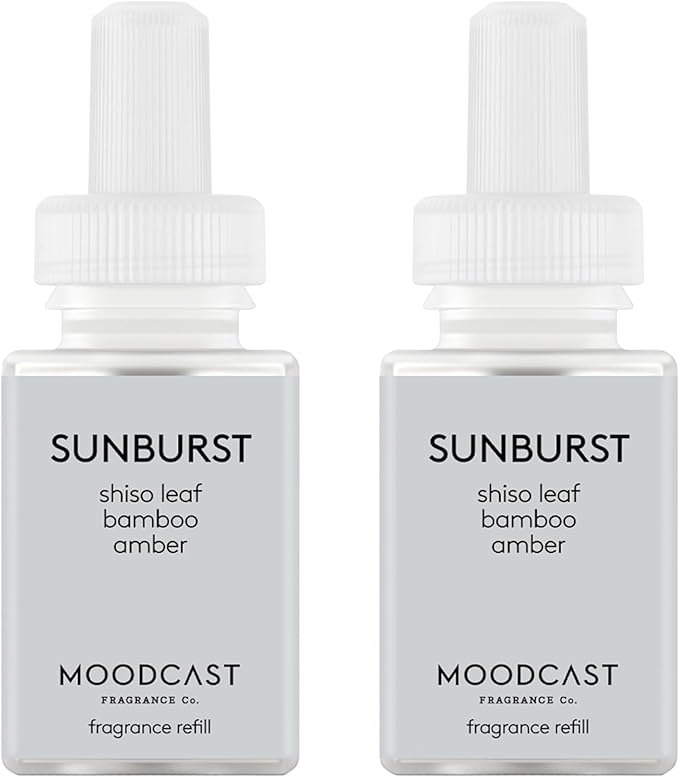 Pura & Moodcast Home Scent Refill - Smart Home Air Diffuser - Up to 120-Hours of Luxury Fragrance per Refill - Spring & Summer Fragrance - 2 Pack, Sunburst