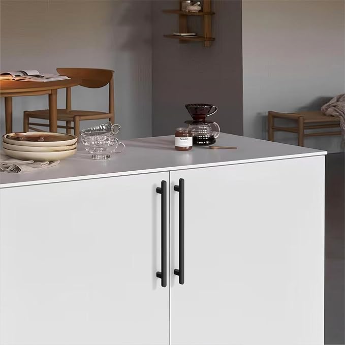 10 Pack 7.5 Inch(192mm) Kitchen Cabinet Handles Matte Black Cabinet Pulls Kitchen Cabinet Hardware Drawer Pulls for Cupboard Wardrobe