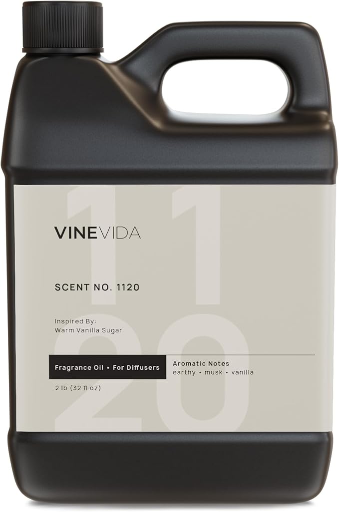 VINEVIDA [32 Fl Oz] Scent NO. 1120 Fragrance Oil for Cold Air Diffusers, Aromatic Notes of Earthy Musk Vanilla, Essential Oils for Diffuser Oil Refill & Air Freshener Room Spray