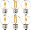 LiteHistory Dimmable g16.5 led Bulb 40W g16 1/2 led Edison Bulb 2700K 4W e26 Globe Light Bulbs for Ceiling Fan,Chandelier,Vanity Light Bulb AC120V 400lm 6Pack