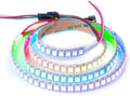 BTF-LIGHTING WS2812B RGB ECO LED Strip, Chasing Effects 5050SMD Individually Addressable 3.3FT 144(2X72) Pixels/m Flexible Dream Color IP30 for Bedroom DIY Projects DC5V(No Adapter or Controller)