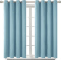 BGment Room Darkening Curtains 45 Inches Long - Grommet Thermal Insulated Drapes Window Treatment Curtains for Bedroom, 2 Panels, 52 x 45 Inch, Greyish Blue