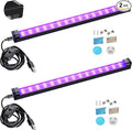 Black Light Bar 10W 1ft LED Blacklight for Fluorescent Tapestry Poster Body Paint Glow Party UV Strip Lights for Cabinet and Display Magnetic THLITURE 2 Pack