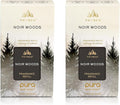 Thymes Pura Refills – 2 Pack of Oil Diffuser Scents – Long-Lasting Pura Diffuser Refills – Premium Home Fragrance – Notes of Fresh Evergreen, Smoky Wood & Golden Amber (Noir Woods, Pack of 2)