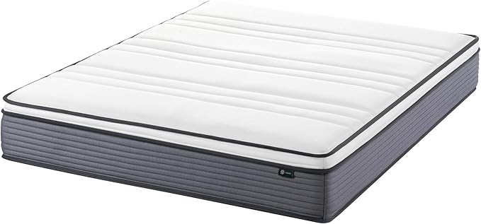 ZINUS 10 Inch True Support Hybrid Mattress [New Version], Queen, Fiberglass Free, Medium Feel, Motion Isolation, Certified Safe Foams & Fabric, Mattress in A Box