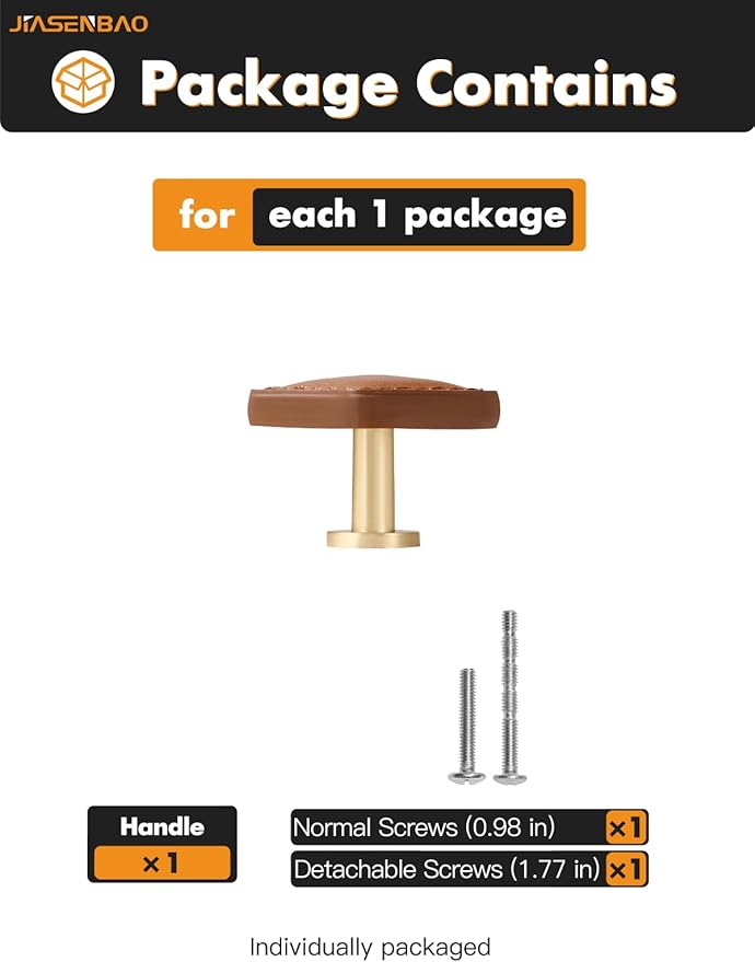 2 Pack Brown Leather Drawer Pulls Square Leather Handles Cabinet knobs for Kitchen Bathroom Cabinets Dressers Furniture Handles