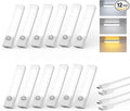 Under Cabinet Lighting 4 Inches Rechargeable Motion Sensor Light Indoor, 3 Color Dimmable Closet Light Battery Operated, USB Stick on LED Magnetic Under Counter Lights for Kitchen Stair,12 Packs