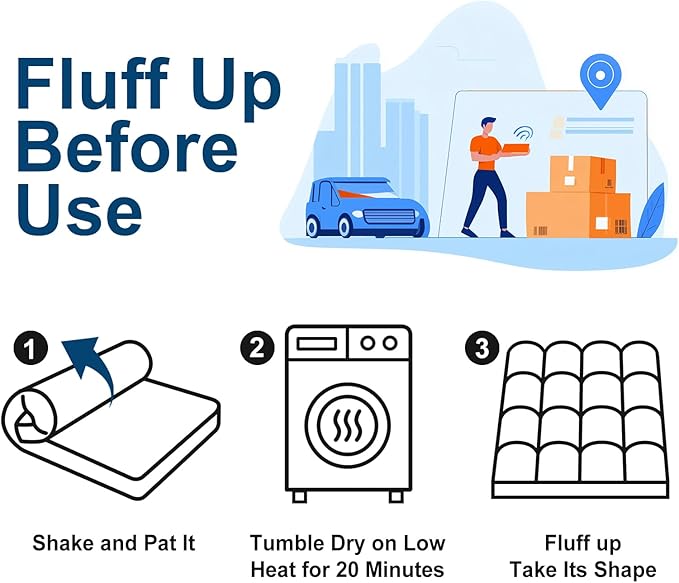 COONP Twin XL Mattress Topper, Extra Thick Pillowtop, Cooling Plush Mattress Pad Cover Bed Topper Protector with 8-21 Inch Deep Pocket (Navy Blue, Twin XL)