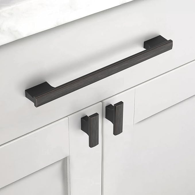 Asidrama 10 Pack 6.3 Inch(160mm) Oil Rubbed Bronze Kitchen Cabinet Handles, Cabinet Pulls Kitchen Cabinet Hardware for Cupboard Drawer Pulls