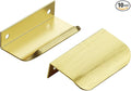 Ravinte Hardware 10 Pack Gold Cabinet Handles, 3 Inch (76mm) Finger Edge Pulls, 2 Inch Hole Center, Finger Pulls for Cabinets