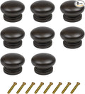 Mysummer 8 Pack Round Wood Drawer Knobs Black Walnut Finished Kitchen Cabinet Pulls Handles Hardware for Kitchen Cabinets Furniture Dresser Wardrobe Cupboard Drawer Pulls Knobs