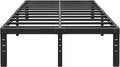 ALDRICH 14 Inch Metal Full Size Bed Frame - Double Black Basic Steel Slats Platform, Easy Assembly Heavy Duty Noise Free Bedframes, No Box Spring Needed