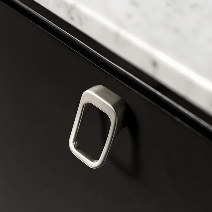 Goo-Ki Brushed Nickel Cabinet Pulls with 0.6'' (16MM) Hole Centers, Modern Zinc Alloy Drawer Pulls for Drawer,Wardrobe,Cupboard,6 Pack…