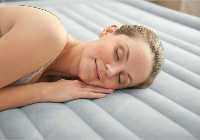 Intex Comfort Plush Mid Rise Dura-Beam Airbed with Built-in Electric Pump, Bed Height 13", Full