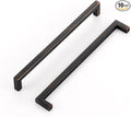 Ravinte 10 Pack Solid Kitchen Cabinet Handles Oil Rubbed Bronze Cabinet Pulls Slim Drawer Pulls with 7-1/2 Inch Hole Center Square Bar Kitchen Cabinet Hardware