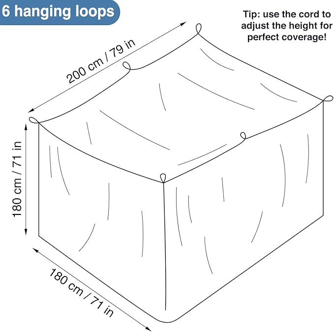 Black Mosquito Net for Single to King-Sized Beds – No Openings & 6 Hanging Loops – Decorative Rectangular Shape for Home & Travel – Bed Canopy Hanging Kit & Carrying Bag Included