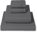 Mellanni Full Sheets Set - 4 PC Iconic Collection Bedding - Hotel Luxury, Extra Soft, Cooling Bed Sheets - Wrinkle, Fade, Stain Resistant (Full, Gray)