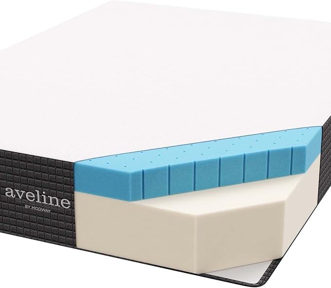Modway Aveline 12” Gel Infused Memory Mattress with CertiPUR-US Certified Foam Queen Mattress