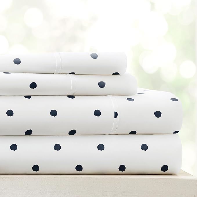 Linen Market 4 Piece California King Bedding Sheet Set (Navy Blue) - Sleep Better Than Ever with These Ultra-Soft Cooling Bed Sheets for Your California King Size Bed - Deep Pocket Fits 16" Mattress