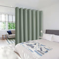 NICETOWN Loft Noise Blocking Room Divider Curtain Screen Partitions, Basement Hospital Medical Clinic Spa Lab Cubicle Space Divider Privacy Screen (Greyish Green, 1 Panel, 8.3ft Wide x 9ft Long)