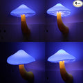 AUSAYE 4 Pack Plug in Night Light, Mushroom Light LED Nightlights for Kids, Adults, Bedroom, Bathroom,Hallway, Stairs, Kitchen Blue
