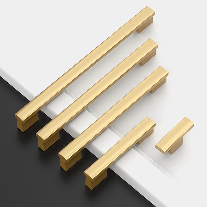 Asidrama 10 Pack 5 Inch(128mm) Champagne Bronze Cabinet pulls Kitchen Cabinet Handles, Cabinet Pulls Kitchen Cabinet Hardware for Cupboard Drawer Pulls