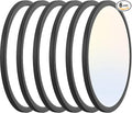 zemty 6Pack 12 Inch LED Flush Mount Ceiling Light, 28W 3200lm Black Thin Flat Surface Mount Lights, 3 Color Temperature in One 3000k/4500k/6000K Low Profile Lighting Fixture for Bathroom Kitchen
