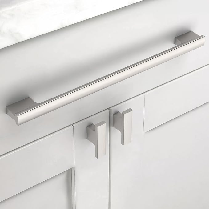 Asidrama 20 Pack 10 Inch(254mm) Brushed Satin Nickel Kitchen Cabinet Handles, Cabinet Pulls Kitchen Cabinet Hardware for Cupboard Drawer Pulls
