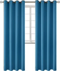 BGment Blackout Curtains - Grommet Thermal Insulated Room Darkening Bedroom and Living Room Curtains, Set of 2 Panels (52 x 108 Inch, Steel Blue)