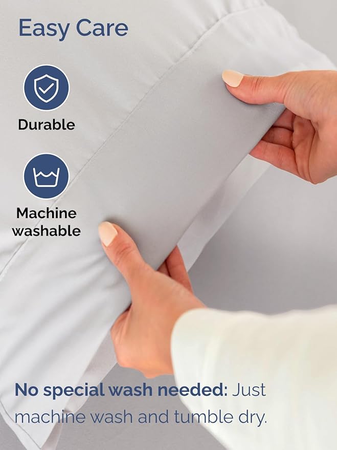 Extra Deep Full Sheet Set - 6 Piece Breathable & Cooling Sheets - Hotel Luxury Bed Sheets Set - Easy & Secure Fit - Soft, Wrinkle Free & Comfy Sheets Set - French Grey Sheet Set w/Extra Deep Pockets