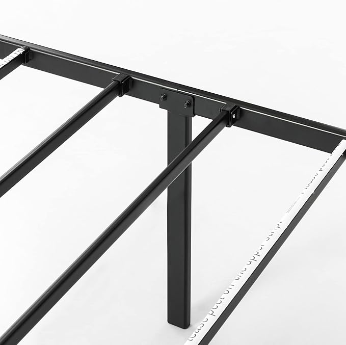 Best Price Mattress 14 Inch Metal Platform Beds w/ Heavy Duty Steel Slat Mattress Foundation (No Box Spring Needed), Queen, Black