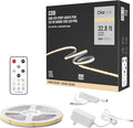 16.4ft COB Led Strip Light with Remote, 2700K Dimmable Bright Warm White Led COB Strip Light, White Led Strip Light for Mirror, Stair, Cabinet, Room