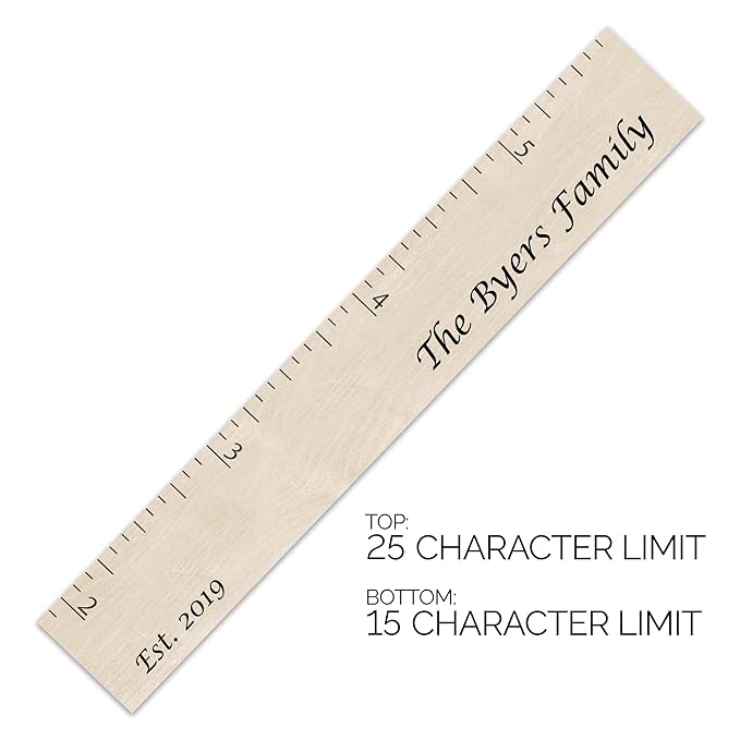 HEADWATERS STUDIO Personalized Growth Chart for Wall - Kids Height Ruler, Wooden Growth Chart for Kids, Wall Ruler for Kids Height Measurement and Height Growth Chart for Home - Kids Sizing Chart