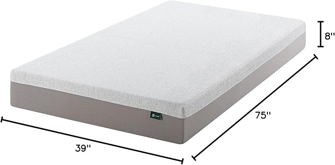 ZINUS 8 Inch Ultima Memory Foam Mattress [New Version], Twin, Fiberglass Free, Medium Firm Feel, Breathable Airflow Memory Foam, Certified Safe Foams & Fabric, Mattress in A Box