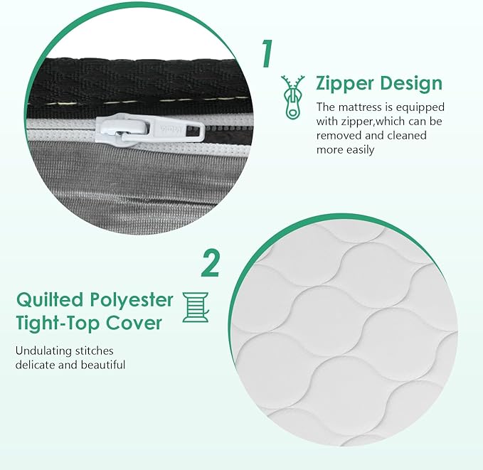 PayLessHere | 6 Inch Full Mattress | Medium Firm Hybrid Mattress | White | with High-Density Foam and Breathable Cover | Pocket Spring Design, Pressure Relief | Bed in a Box, CertiPUR-US Certified