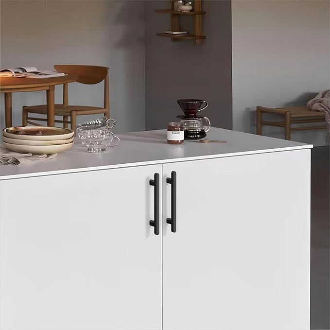10 Pack 3 Inch(76mm) Kitchen Cabinet Handles Matte Black Cabinet Pulls Kitchen Cabinet Hardware Drawer Pulls for Cupboard Wardrobe
