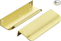 Ravinte Hardware 6 Pack Gold Cabinet Handles, 4.75 Inch (120mm) Finger Edge Pulls, 3.75 Inch Hole Center, Finger Pulls for Cabinets