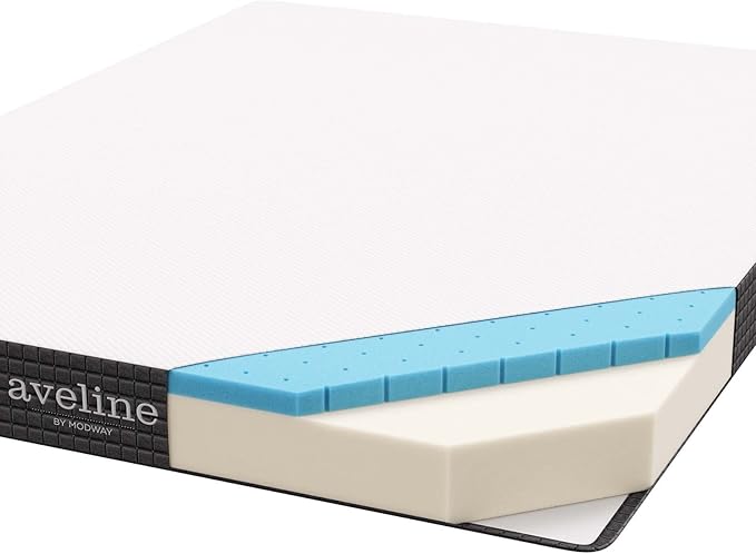 Modway Aveline 6” Gel Infused Memory Mattress with CertiPUR-US Certified Foam Narrow Twin Mattress