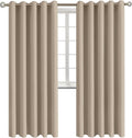 BGment Blackout Curtains - Grommet Thermal Insulated Room Darkening Bedroom and Living Room Curtains, Set of 2 Panels (70 x 84 Inch, Sand)