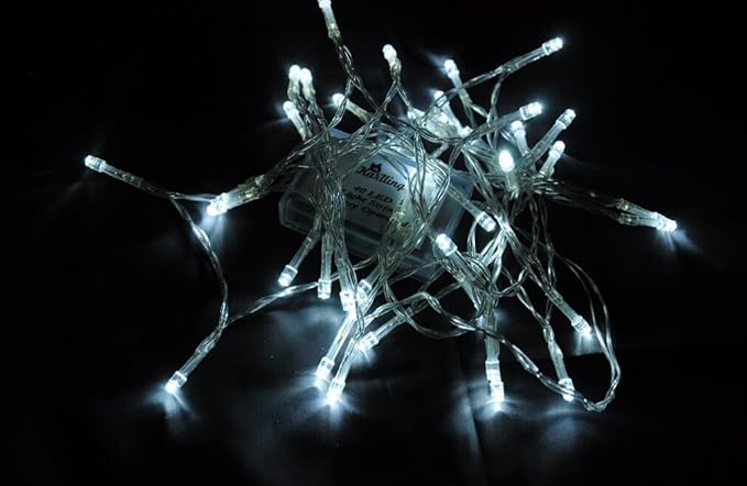 Karlling Battery Operated White 40 LED Fairy Light String Wedding Party Xmas Christmas Decorations(White,5 Pack)