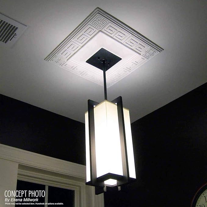 12 1/2"OD x 3 7/8"ID x 3/4"P Bradford Ceiling Medallion (Fits Canopies up to 6 5/8"), Hand-Painted Rich Gold