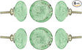 Perilla Home Set of 6 Bubble Knobs - Decorative Light Green Crystal Knobs - Glass Knob for Home Decor, Interior, Kitchen Cabinet, Hardware, Cupboard, Door, Dresser, Wardrobe and Drawer Pulls Handles