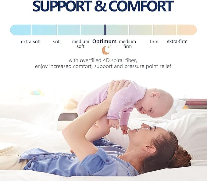 Mattress Topper Twin XL for Back Pain, Extra Thick Mattress Pad Cover, Plush Pillow Top, Deep Elastic Pocket, Grey,39"X80"+20"
