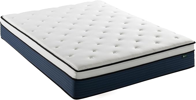 ZINUS 10 Inch Comfort Support Hybrid Mattress [New Version], Full, Fiberglass Free, Medium Plush, Motion Isolation, Certified Safe Foams & Fabric, Mattress in A Box