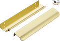 Ravinte Hardware 12 Pack Gold Cabinet Handles, 7.8 Inch (200mm) Finger Edge Pulls, 6-1/4 Inch Hole Center, Finger Pulls for Cabinets