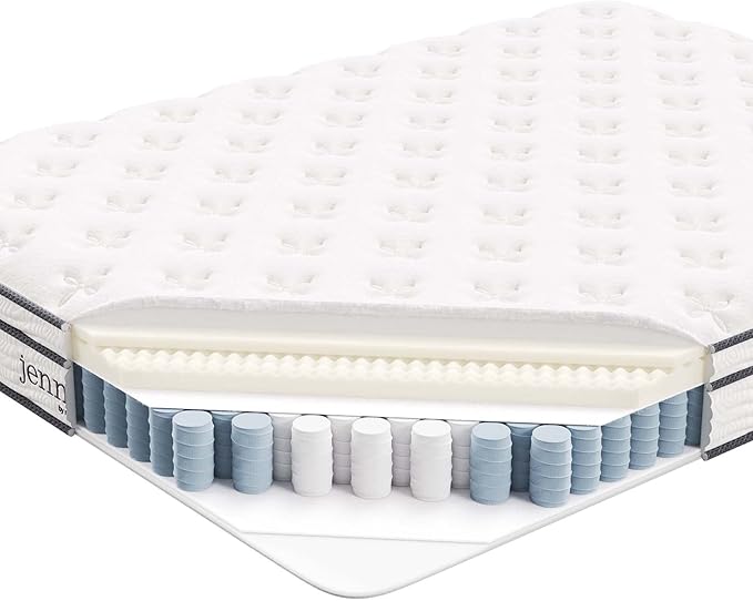 Modway Jenna 8” Innerspring and Memory Foam Queen Mattress With Individually Encased Coils
