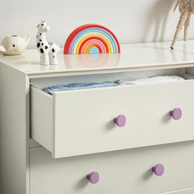 Ravinte 15 Pack Cabinet Knobs Purple Kitchen Cabinet Knobs Round Dresser Drawer Pulls Closet Door Pulls 1-1/5 Inch
