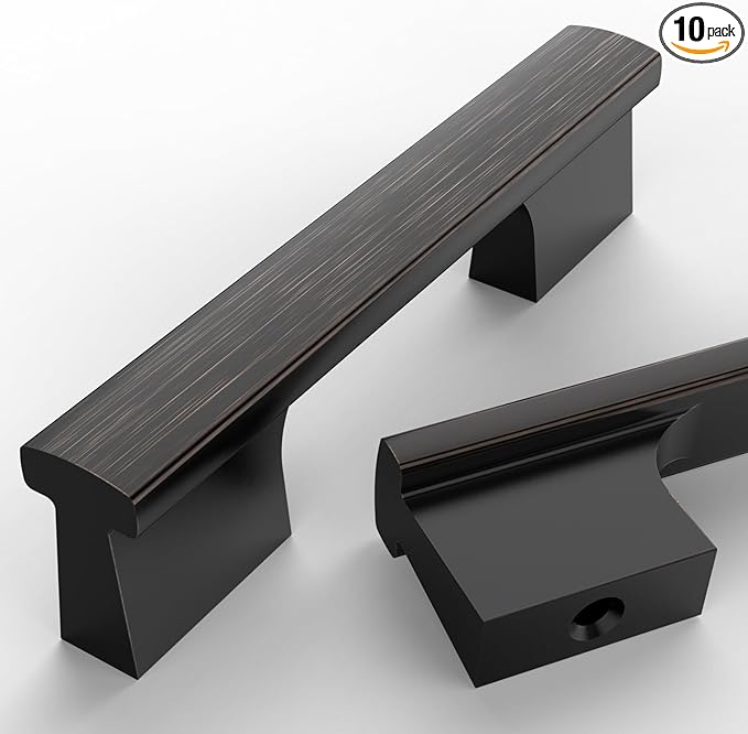 Asidrama 10 Pack 3 Inch(76mm) Oil Rubbed Bronze Kitchen Cabinet Handles, Cabinet Pulls Kitchen Cabinet Hardware for Cupboard Drawer Pulls